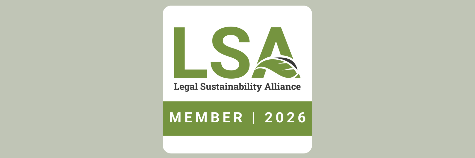 Joelson joins the Legal Sustainability Alliance
